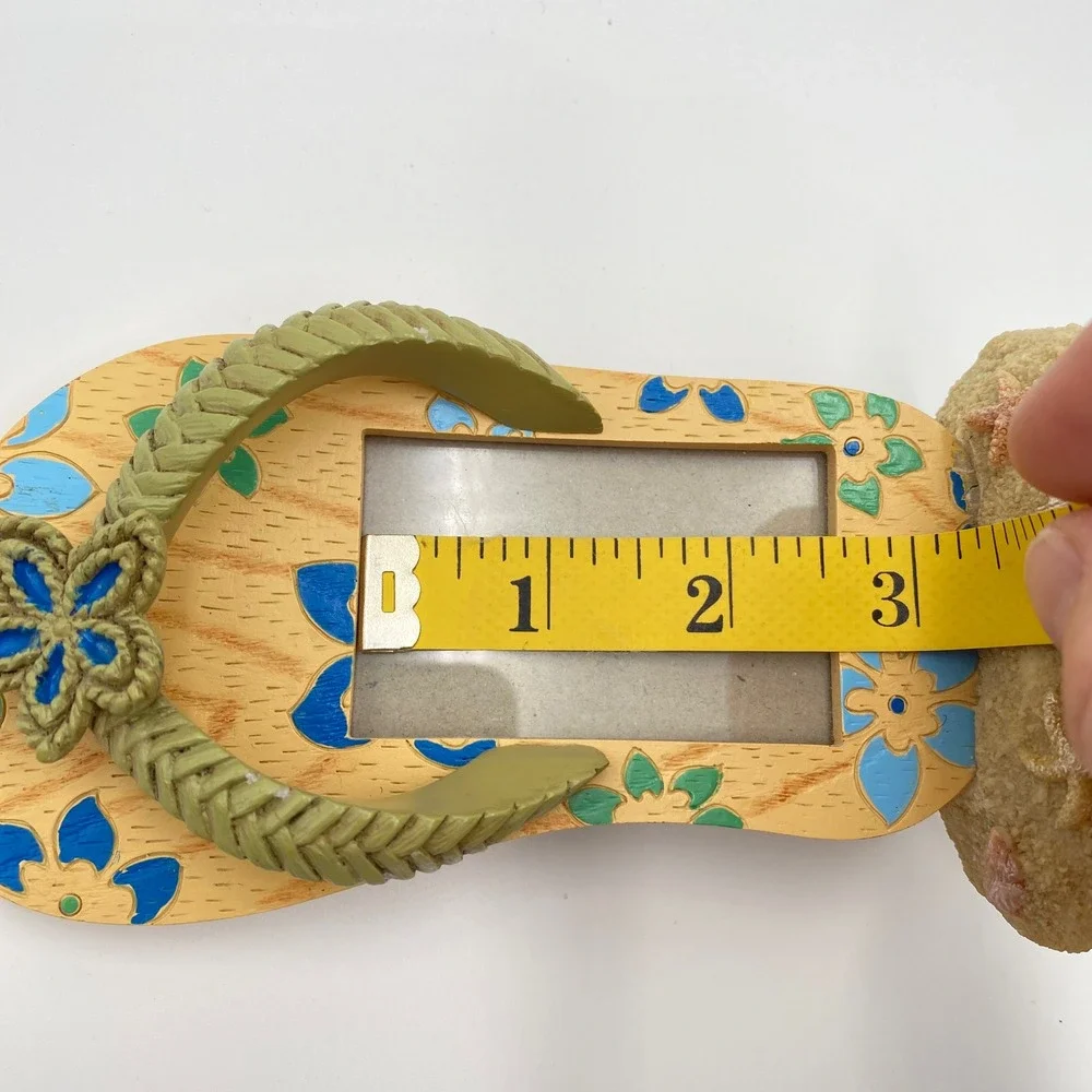 Flip Flop Picture Frame Beach Decor Coastal Nautical Home Decor Sand Starfish 6